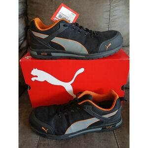 Puma Levity Blk Orange Low Slip Resistance Comp Toe Sz 10.5 ASTM I/C/EH NEW #878
